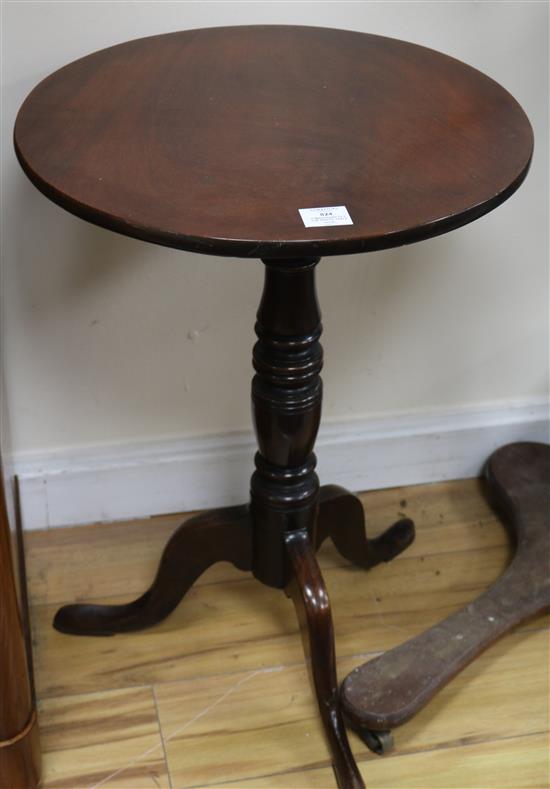 A mahogany tilt top tripod table W.50cm